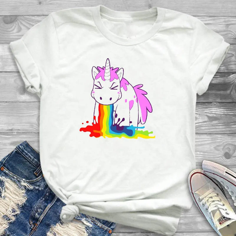 Women T Shirt Unicorn Rainbow Printed Tshirt Women Short Sleeve O-neck Tee Shirt Ladies Female Tops Clothes Graphic T-shirt
Women T Shirt Unicorn Rainbow Printed Tshirt Women Short Sleeve O-neck Tee Shirt Ladies Female Tops Clothes Graphic T-shirt