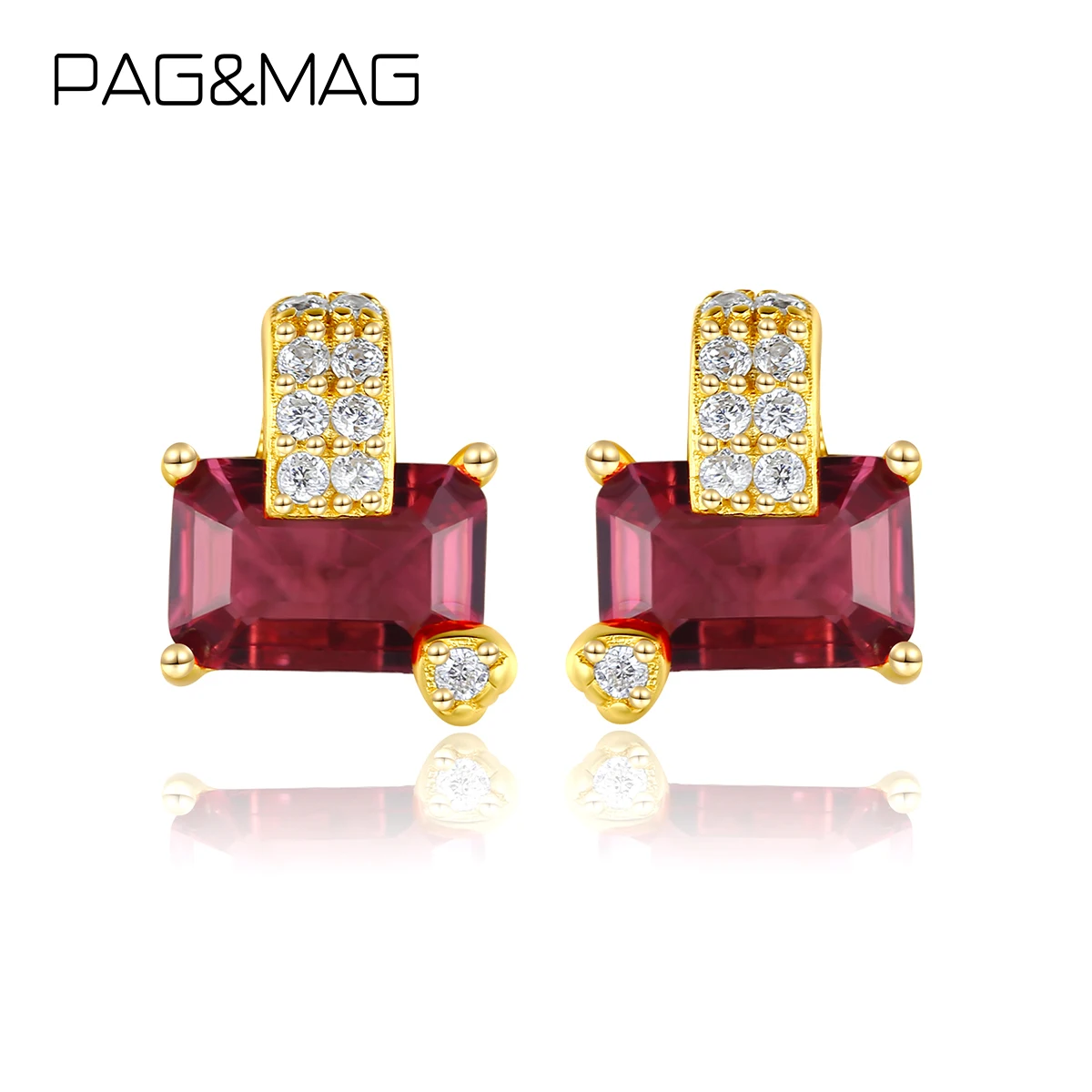 PAG & MAG Элегантные красные кубические циркониевые квадратные серьги-гвоздики в форме сердца для женщин, серьги из стерлингового серебра 925 пр...
PAG & MAG Элегантные красные кубические циркониевые квадратные серьги-гвоздики в форме сердца для женщин, серьги из стерлингового серебра 925 пр...