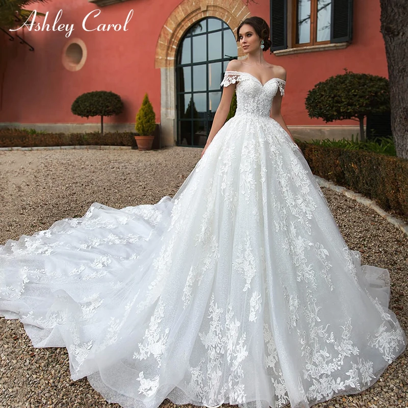 

Ashley Carol Luxury Wedding Dresses For Women 2023 Beaded Sweetheart Princess Appliques Lace Up Wedding Gown Vestidos De Novia