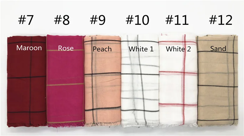 Spring Cotton Voile Muslim Maxi Scarf for Ladies Long Cross Strips Black Women Grid Hijabs Viscose Fashion Plaid Stole
Spring Cotton Voile Muslim Maxi Scarf for Ladies Long Cross Strips Black Women Grid Hijabs Viscose Fashion Plaid Stole