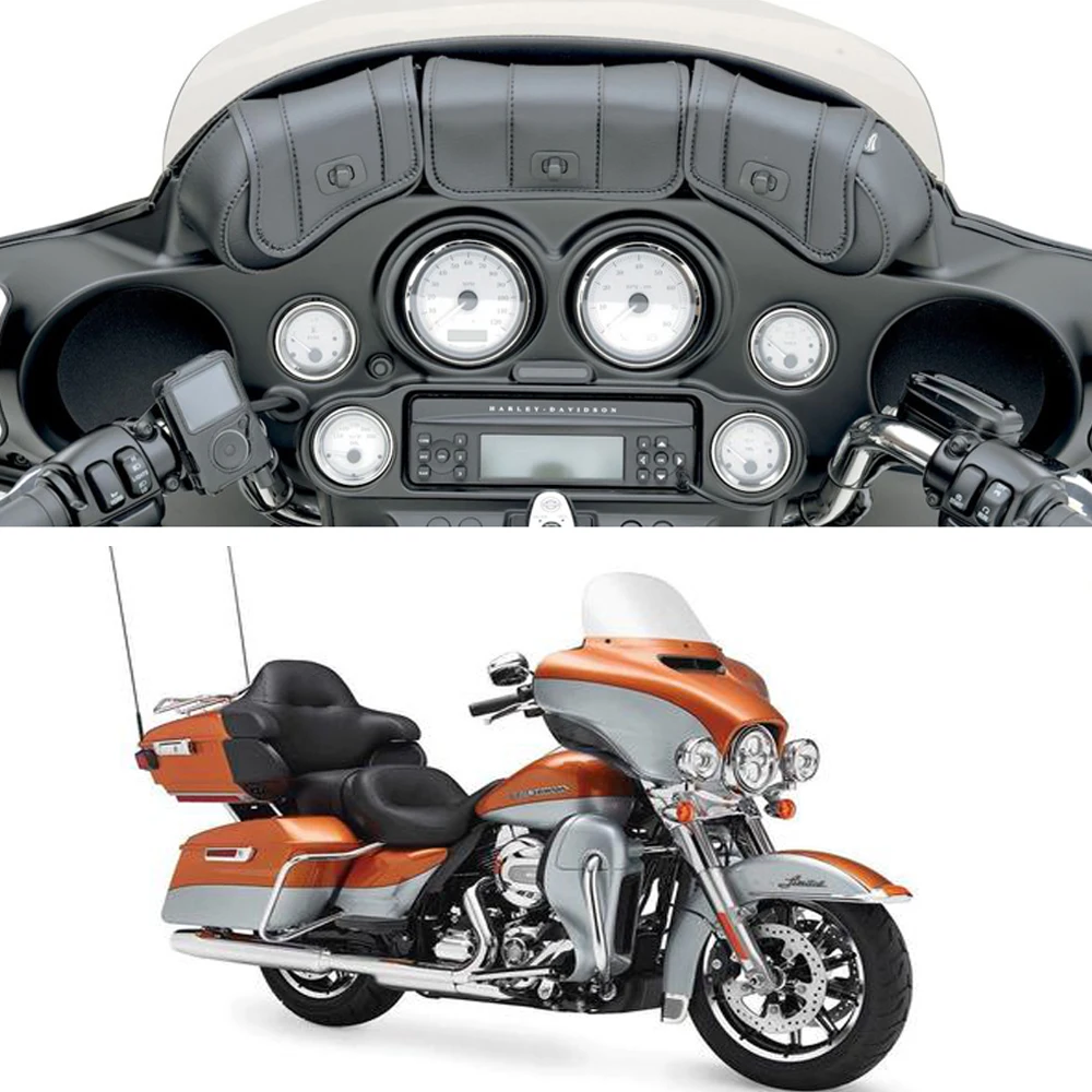 Motorcycle Windshield Bag Fairing Pouch 3 Pocket For Harley Electra Glide Street Glide Ultra Limited Tri Glide 96-Up
Motorcycle Windshield Bag Fairing Pouch 3 Pocket For Harley Electra Glide Street Glide Ultra Limited Tri Glide 96-Up