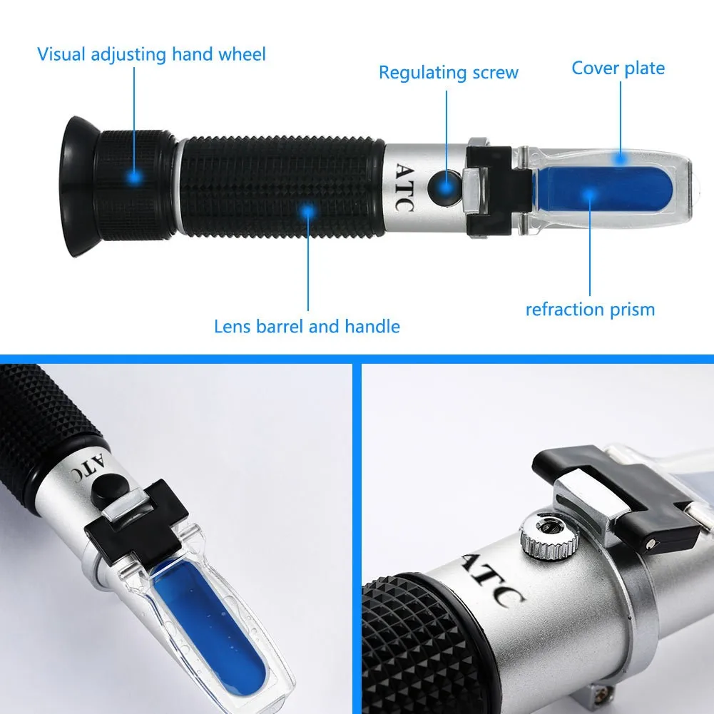 Hand Held Brix Refractometer For Sugar Beer Brix Test Optical 0-32% Brix ATC Refractometer Meter Refratometro Fast Shipping
Hand Held Brix Refractometer For Sugar Beer Brix Test Optical 0-32% Brix ATC Refractometer Meter Refratometro Fast Shipping