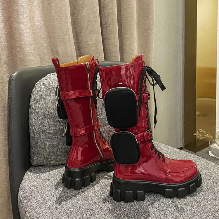 Autumn and Winter Fashion Thick-soled High Boots Bag Women Boots Plus Size 34-43 Martin Boots Ins Cool Tide Platform Boots
Autumn and Winter Fashion Thick-soled High Boots Bag Women Boots Plus Size 34-43 Martin Boots Ins Cool Tide Platform Boots