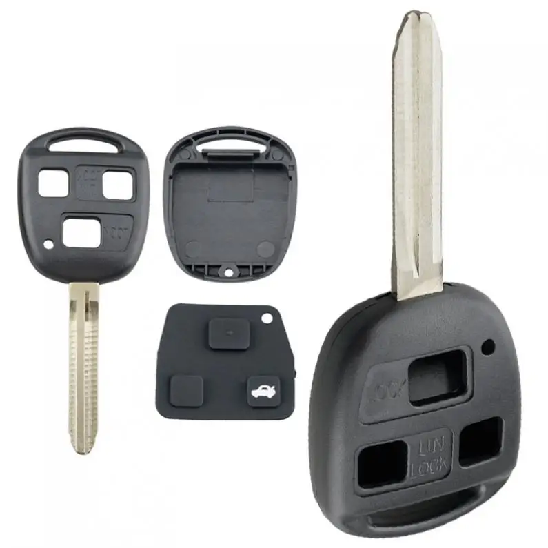 3 Buttons Car Remote Key Shell with Rubber Button Pad and TOY43 Blade Fit for Toyota
3 Buttons Car Remote Key Shell with Rubber Button Pad and TOY43 Blade Fit for Toyota