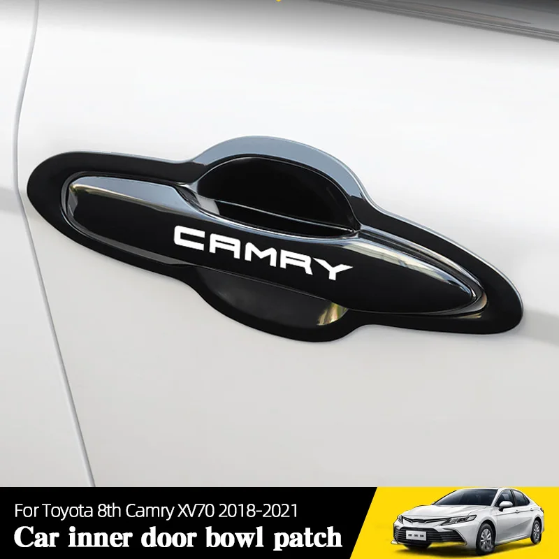 For Toyota 8th Camry XV70 2018 -2021 Car Inner Door Bowl Sticker Decorated PatchHandle Protector Cover Interior Accessories
For Toyota 8th Camry XV70 2018 -2021 Car Inner Door Bowl Sticker Decorated PatchHandle Protector Cover Interior Accessories