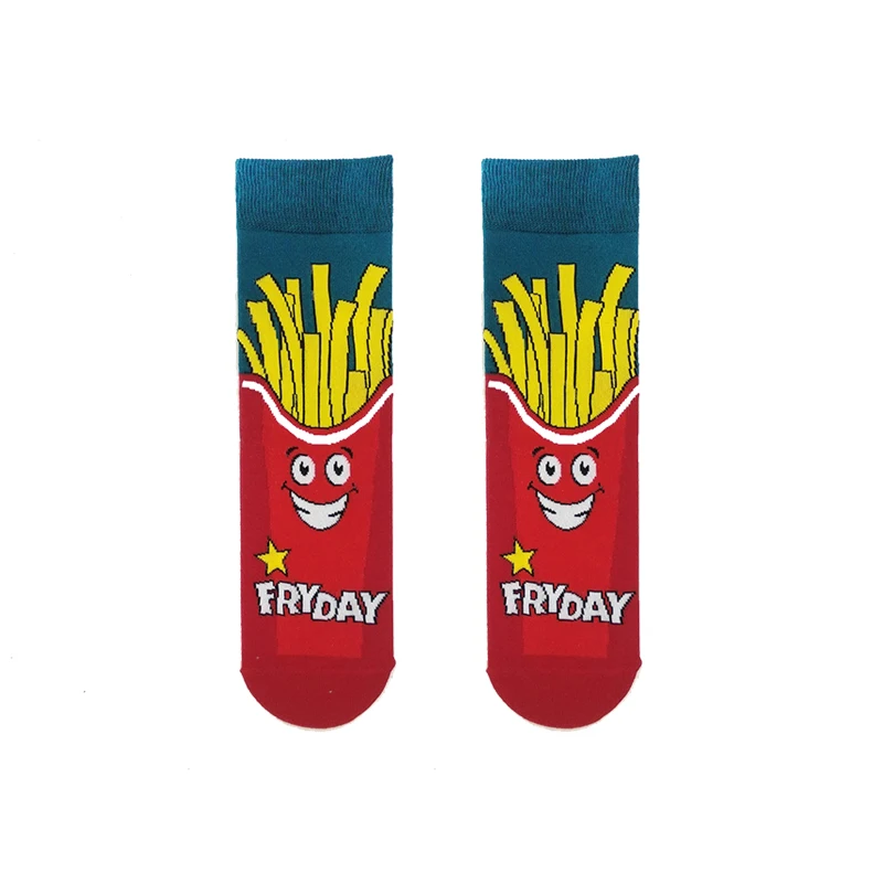 A Pair of Men and Women's Socks Funny Cute Cartoon Fruits hamburger Egg Cookie Donuts Food Happy Skateboard Socks
A Pair of Men and Women's Socks Funny Cute Cartoon Fruits hamburger Egg Cookie Donuts Food Happy Skateboard Socks