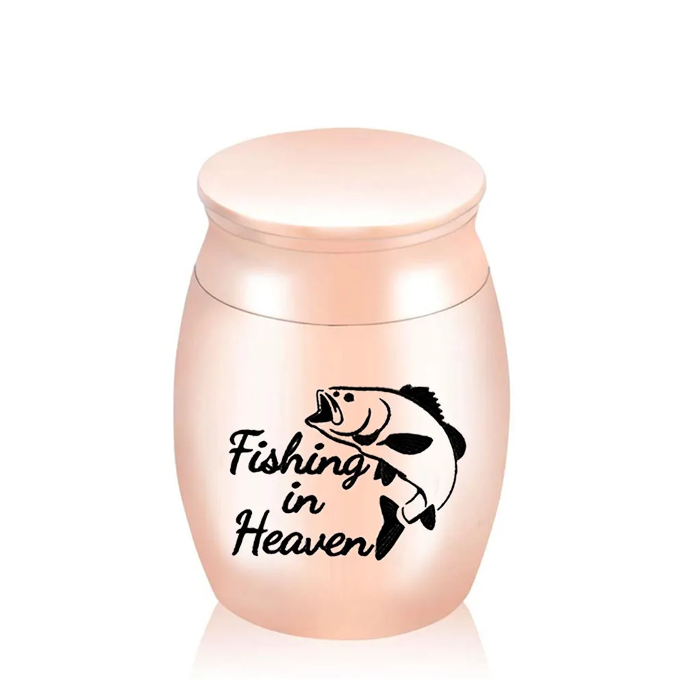 Fish Cremation Urn Engraved A Fish opened its Mouth to Eat Bait is Perfect Memorial for a Loved Angler - Mini Urn for Ashes
Fish Cremation Urn Engraved A Fish opened its Mouth to Eat Bait is Perfect Memorial for a Loved Angler - Mini Urn for Ashes