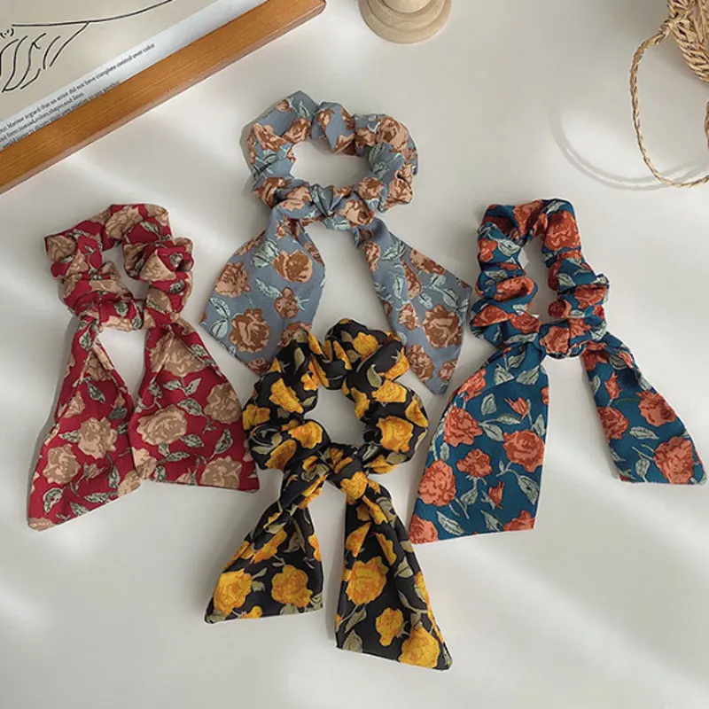 DIY Hair Scarf Elastic Hair Bands Ponytail Hair Tie Rope Ribbon Floral Scrunchies Hair Accessories Vintage Bow Knotted Hairbands
DIY Hair Scarf Elastic Hair Bands Ponytail Hair Tie Rope Ribbon Floral Scrunchies Hair Accessories Vintage Bow Knotted Hairbands