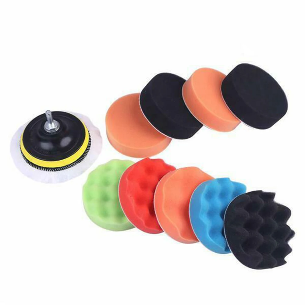 Sponge Polishing Pads 9pcs 3Inch Sponge Buffing Woolen Polishing Pad Kit Backing Pad For Car Polisher With Thread Drill Adapter
Sponge Polishing Pads 9pcs 3Inch Sponge Buffing Woolen Polishing Pad Kit Backing Pad For Car Polisher With Thread Drill Adapter