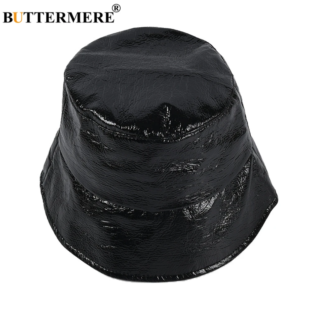 BUTTERMERE Bucket Hat Women Black Pu Leather Female Harajuku Hat Autumn Winter Ladies Brand Solid Casual Fisherman Hat
BUTTERMERE Bucket Hat Women Black Pu Leather Female Harajuku Hat Autumn Winter Ladies Brand Solid Casual Fisherman Hat