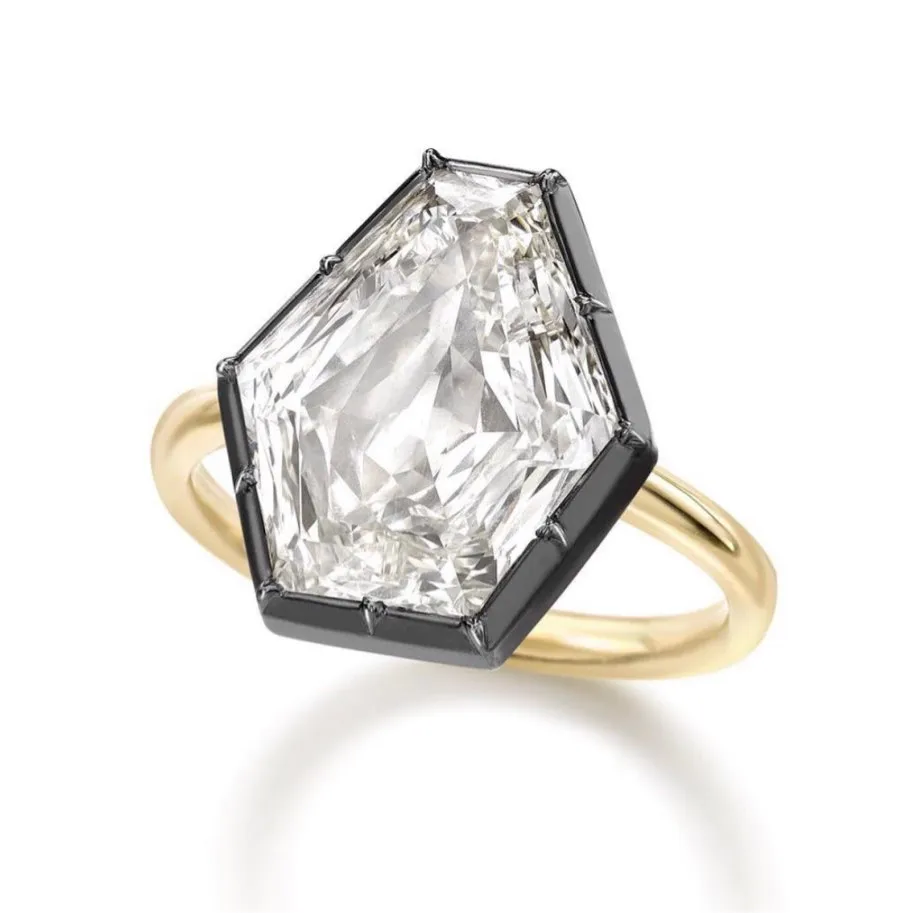 

CSJ заказное 10K Золотое кольцо Moissanite для женщин и мужчин вечерние свадебные помолвки подарок ювелирные украшения