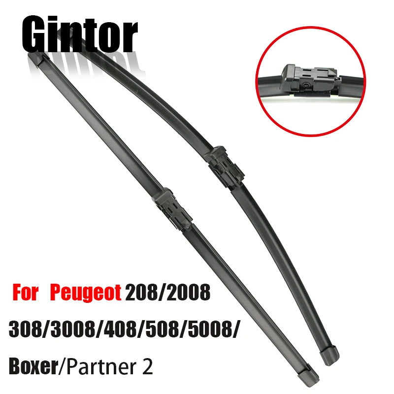 Gintor Car Wiper LHD Front Wiper Blades For Peugeot 208 2008 308 3008 408 508 5008 Boxer Partner Windshield Windscreen Window
Gintor Car Wiper LHD Front Wiper Blades For Peugeot 208 2008 308 3008 408 508 5008 Boxer Partner Windshield Windscreen Window