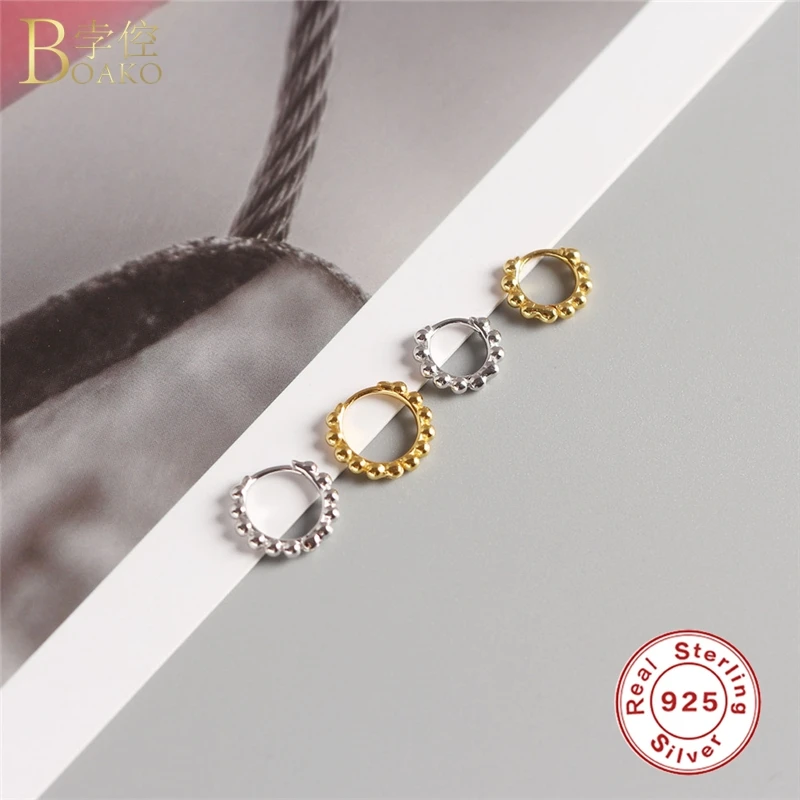 Boako 925 Sterling Silver Mujer Round Circle Ear Bone Buckle Piercing Earrings for Women Men Party Minimalist Hoop Earring Gift
Boako 925 Sterling Silver Mujer Round Circle Ear Bone Buckle Piercing Earrings for Women Men Party Minimalist Hoop Earring Gift