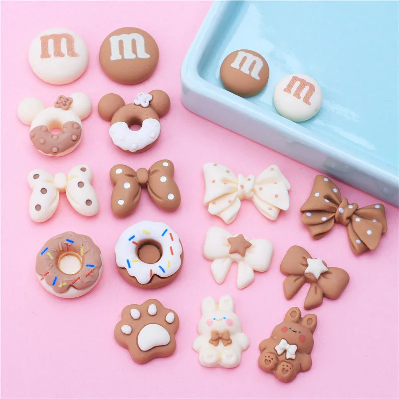 20Pcs Kawaii Bear Bowknot Paw Donut Chocolate Beans Flatback Resin Cabochon DIy Embellishments for Scrapbooking Accessories 
20Pcs Kawaii Bear Bowknot Paw Donut Chocolate Beans Flatback Resin Cabochon DIy Embellishments for Scrapbooking Accessories