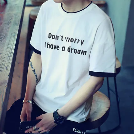 New summer short-sleeved t-shirt men's trendy men's clothing on the wild 2967