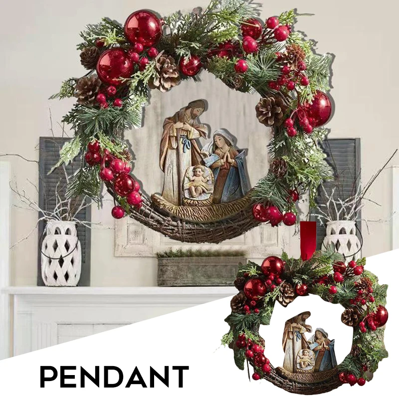 Holy Christmas Wreath Rustic Front Door Hanger Creative Theme Party Decoration for Home Garden Farmhouse HE
Holy Christmas Wreath Rustic Front Door Hanger Creative Theme Party Decoration for Home Garden Farmhouse HE