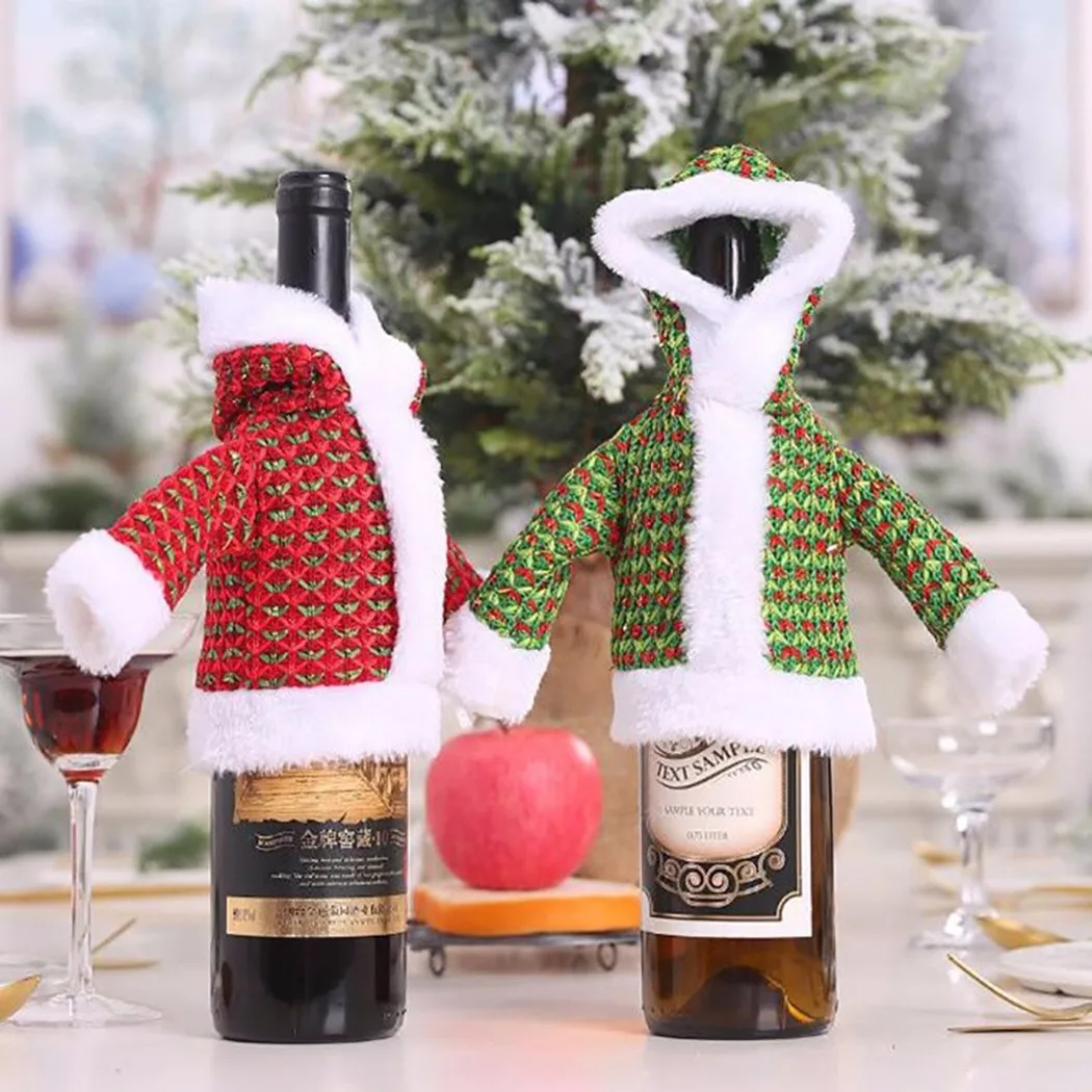 Christmas Bottle Bags Santa Knitted Wool Wine Cover Red Wine Bottle Cover Champagne Bottle Wrap Xmas Decoration Party Gifts
Christmas Bottle Bags Santa Knitted Wool Wine Cover Red Wine Bottle Cover Champagne Bottle Wrap Xmas Decoration Party Gifts