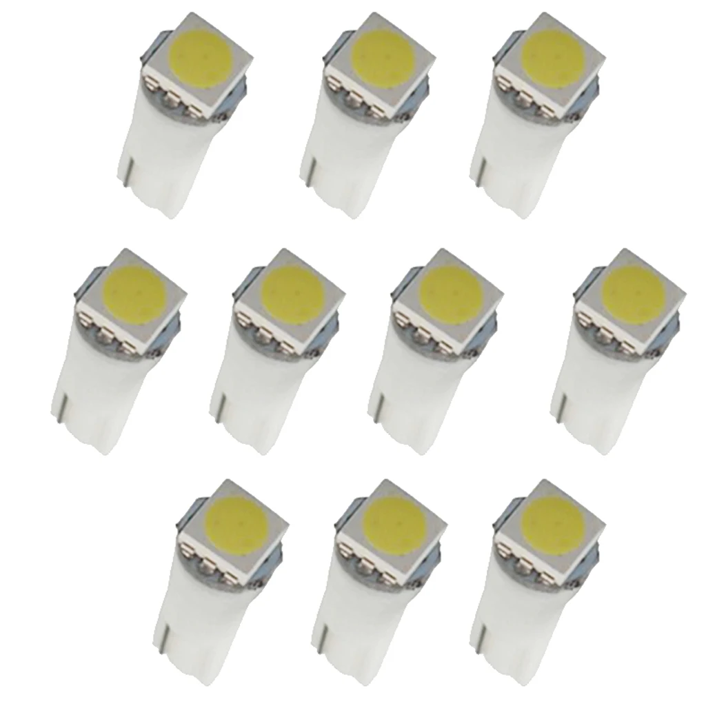 10pcs T5 5050 LED Car Interior Dash/Meter/Reading Door Step Map Light Lamps
10pcs T5 5050 LED Car Interior Dash/Meter/Reading Door Step Map Light Lamps