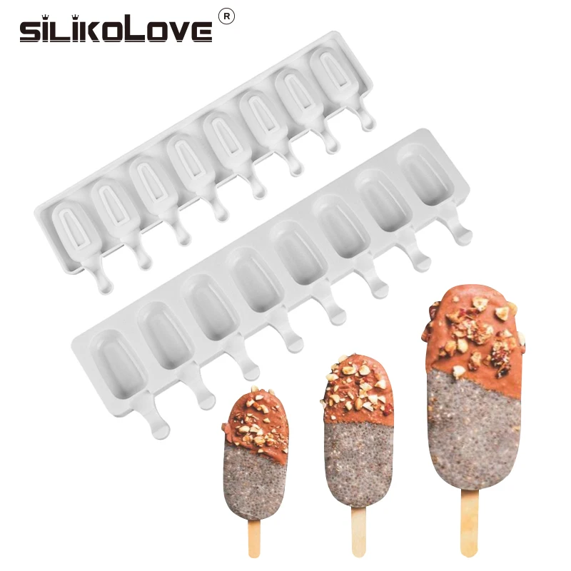 Силиконовая форма SILIKOLOVE для мороженого 8 ячеек сделай сам домашнего фруктового