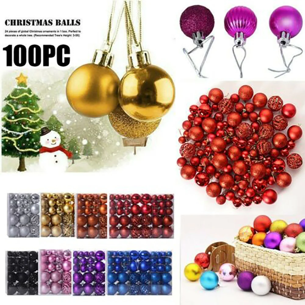 100pcs Christmas Tree Mini Shatterproof Ornaments Balls Holiday Accessories for Xmas Decorations HUG-Deals
100pcs Christmas Tree Mini Shatterproof Ornaments Balls Holiday Accessories for Xmas Decorations HUG-Deals