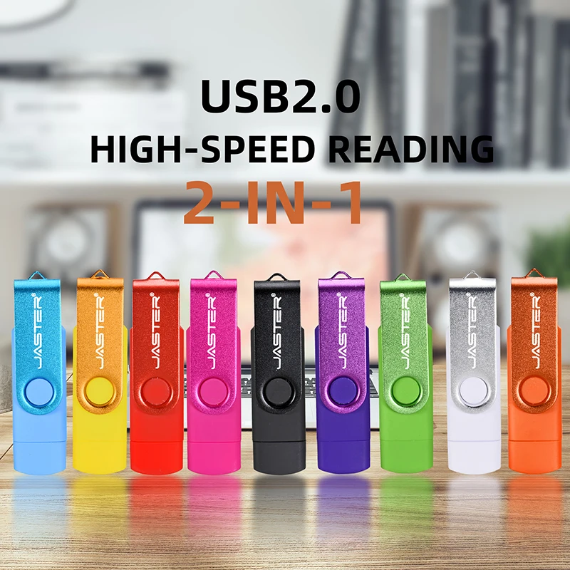 

JASTER Promotion High Speed 2.0 USB Flash Drive OTG Pen Send Type-C Adapter 64gb Stick 32gb Pendrive Disk for Android Micro/PC
