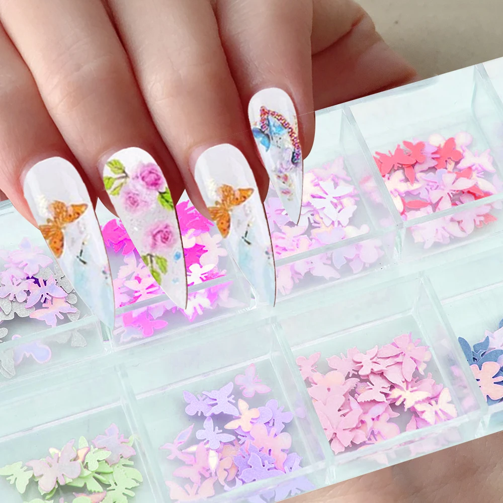 12 сеток 3D Бабочка Дизайн ногтей блестки хлопья блестящая фольга Рождественский красочный цветок сделай сам украшение для маникюра 
12 сеток 3D Бабочка Дизайн ногтей блестки хлопья блестящая фольга Рождественский красочный цветок сделай сам украшение для маникюра
