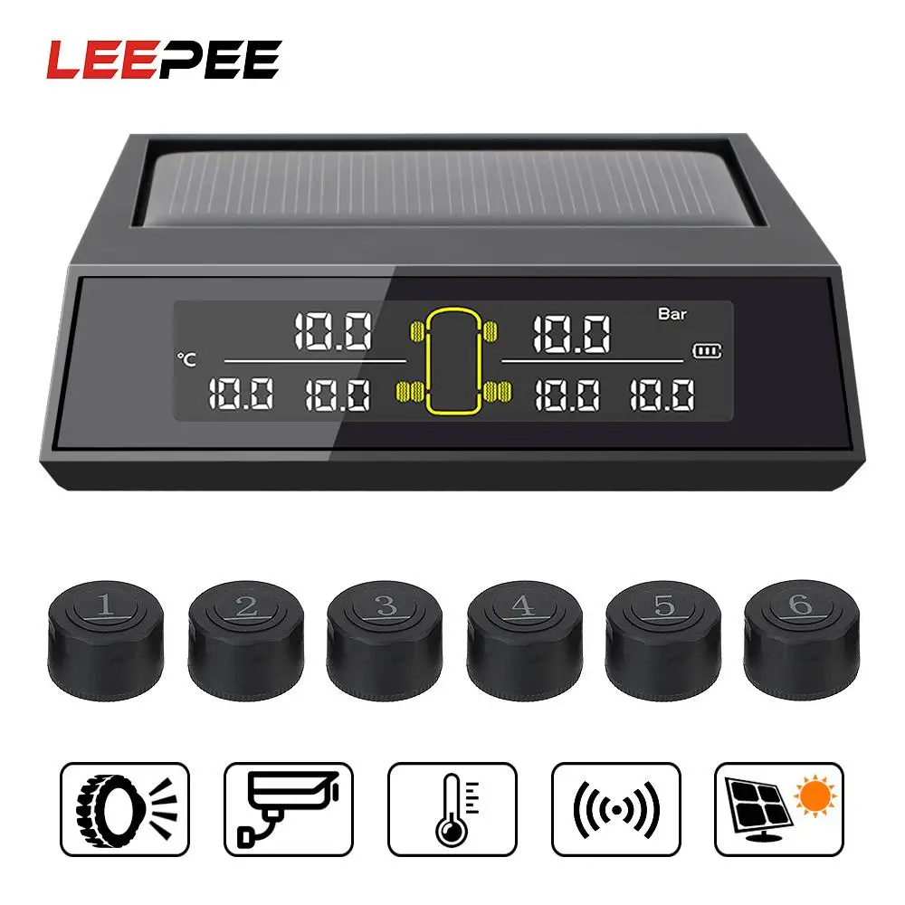 Система контроля давления в шинах LEEPEE 6 шт./компл. с внешним датчиком и ЖК-экраном
Система контроля давления в шинах LEEPEE 6 шт./компл. с внешним датчиком и ЖК-экраном