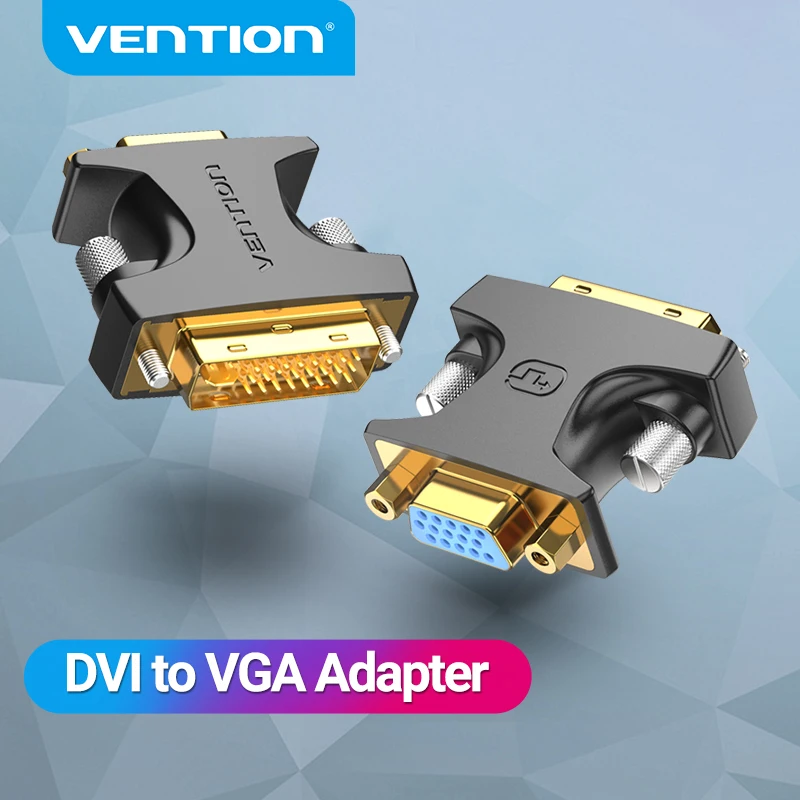 

Vention DVI to VGA Adapter Cable DVI-I 24+5 Male to VGA Female Converter 1080P For HDTV Projector Monitor Laptop VGA to DVI HOT