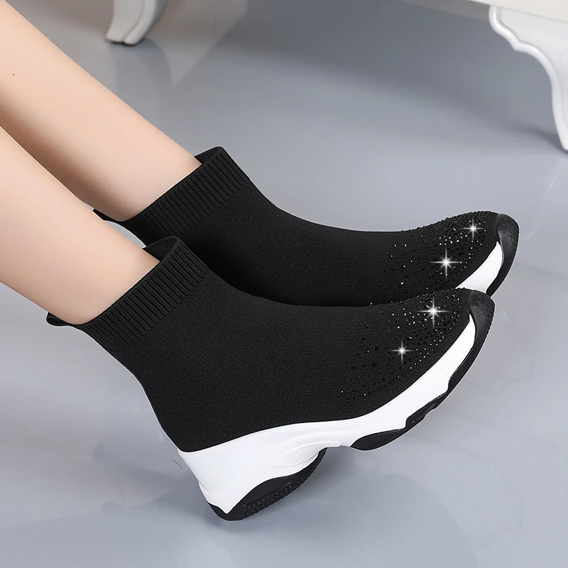 Spring and Autumn Short Boots Women's 2020 New Miaooak Belle Woven Socks Elastic Boots Platform Platform One Pedal Women's Boots
Spring and Autumn Short Boots Women's 2020 New Miaooak Belle Woven Socks Elastic Boots Platform Platform One Pedal Women's Boots