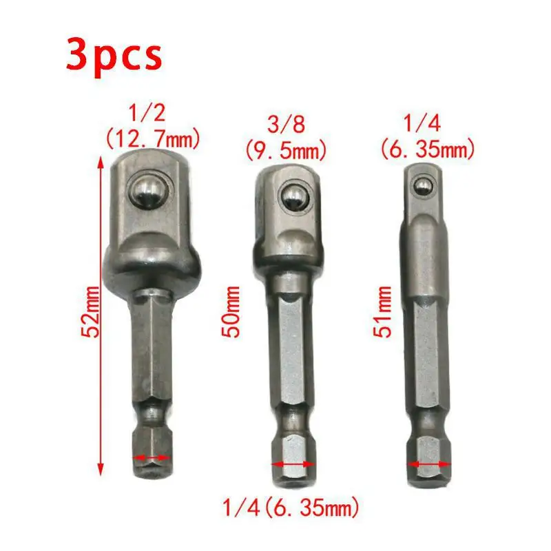 Vanadium Steel Socket Adapter Hex Shank to Square Extension Drill Bits Bar Hex Bit Set Tools
Vanadium Steel Socket Adapter Hex Shank to Square Extension Drill Bits Bar Hex Bit Set Tools