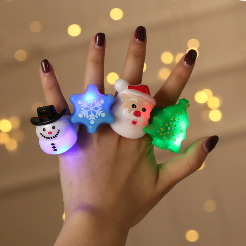 Christmas Gift Merry Christms Party Finger Lights Santa Claus Snowflake Xmas Tree Snowman Ring Children Finger Toys Natol Gift
Christmas Gift Merry Christms Party Finger Lights Santa Claus Snowflake Xmas Tree Snowman Ring Children Finger Toys Natol Gift
