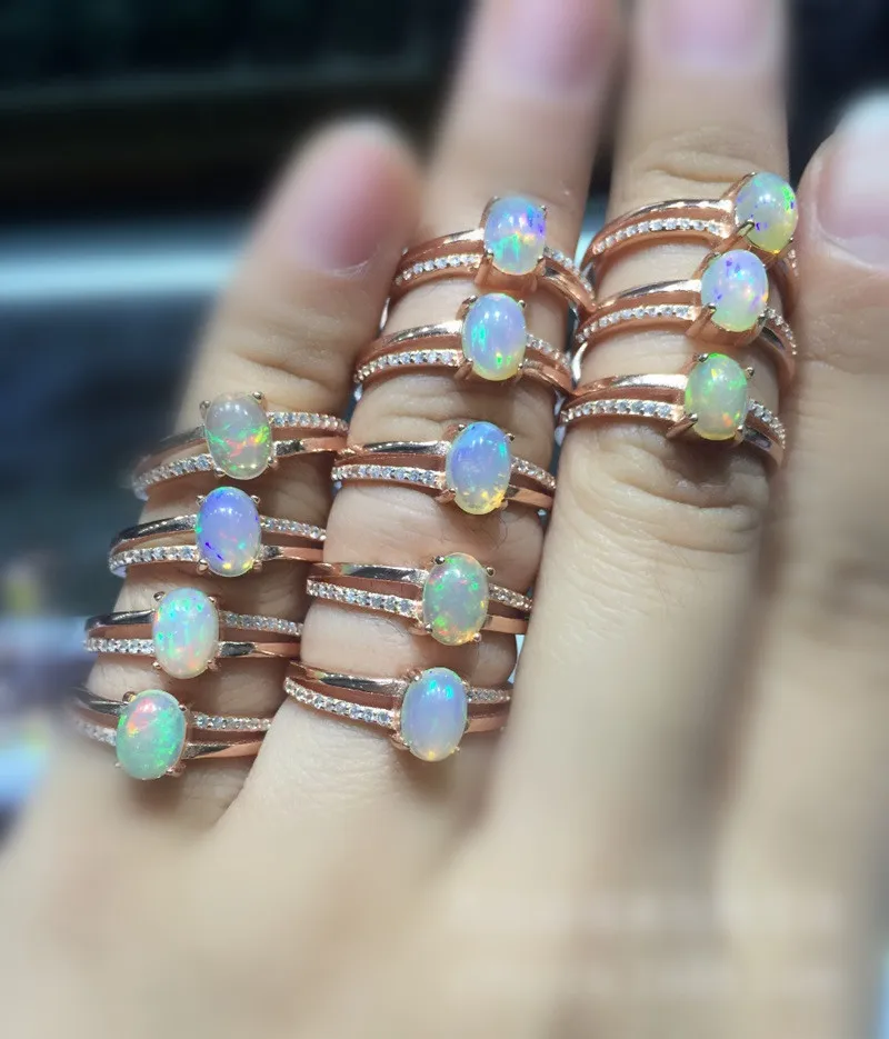 Jewelry 925 Silver Opal Ring for Daily Wear 5*7mm Dyed Natural Opal Silver Ring Birthday Gift for Woman
Jewelry 925 Silver Opal Ring for Daily Wear 5*7mm Dyed Natural Opal Silver Ring Birthday Gift for Woman