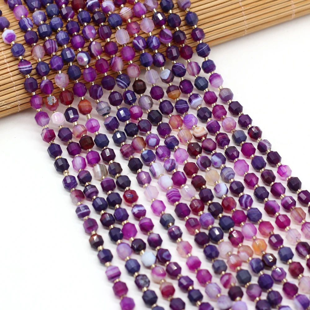 Natural Stone Fashion Purple Striped Agate Semi-precious Stone Faceted Beads DIY Making Bracelet Necklace Jewelry Accessories6mm
Natural Stone Fashion Purple Striped Agate Semi-precious Stone Faceted Beads DIY Making Bracelet Necklace Jewelry Accessories6mm