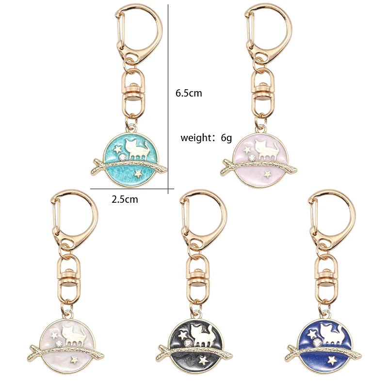 Fashionable Charm Female Key Chain Round Starry Sky Animal Kitten Pendant Alloy Temperament Girl Jewelry Gift 2020 Hot Sale
Fashionable Charm Female Key Chain Round Starry Sky Animal Kitten Pendant Alloy Temperament Girl Jewelry Gift 2020 Hot Sale
