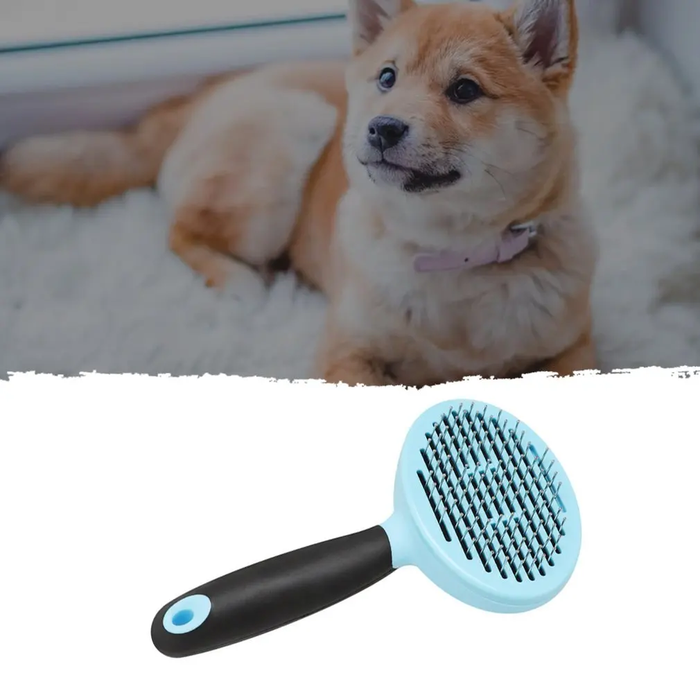 Pet Comb Self Cleaning Brush Professional Grooming for Dogs and Cats Quick Clean Short Medium Hair Removal Accessories | Дом и сад