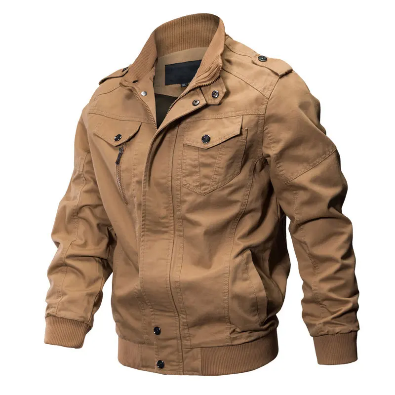 Pop Arrival Spring Jacket Men Casual Loose Stand Collar Military Bomber Jacket Plus Size 5XL 6XL Cotton Breathable Coat Male
Pop Arrival Spring Jacket Men Casual Loose Stand Collar Military Bomber Jacket Plus Size 5XL 6XL Cotton Breathable Coat Male
