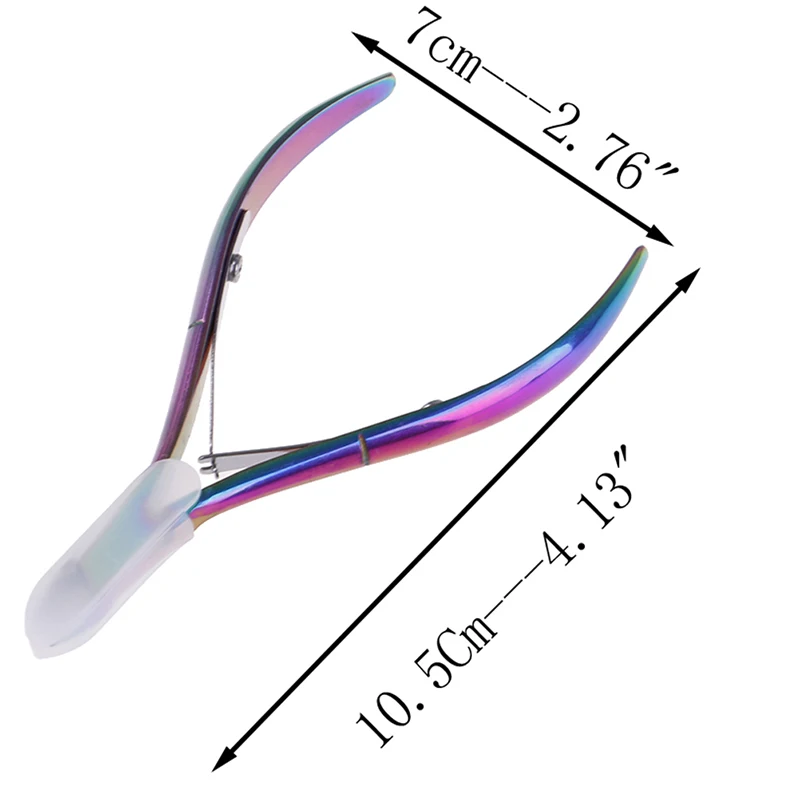 1PC Stainless Steel Plating Rainbow Cuticle Nipper Cutter Dead Skin Remover Clipper Scissor Manicure Pedicure Tool 2 Style 
1PC Stainless Steel Plating Rainbow Cuticle Nipper Cutter Dead Skin Remover Clipper Scissor Manicure Pedicure Tool 2 Style