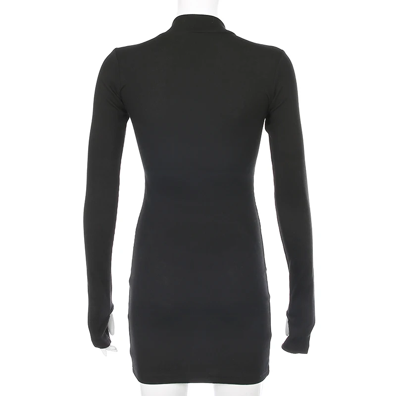 Black Mock Neck Long Sleeve Basic Mini Dresses For Women 2020 Casual Stretch Bodycon Lady Short Sheath Pencil Sexy Dress Vintage
Black Mock Neck Long Sleeve Basic Mini Dresses For Women 2020 Casual Stretch Bodycon Lady Short Sheath Pencil Sexy Dress Vintage