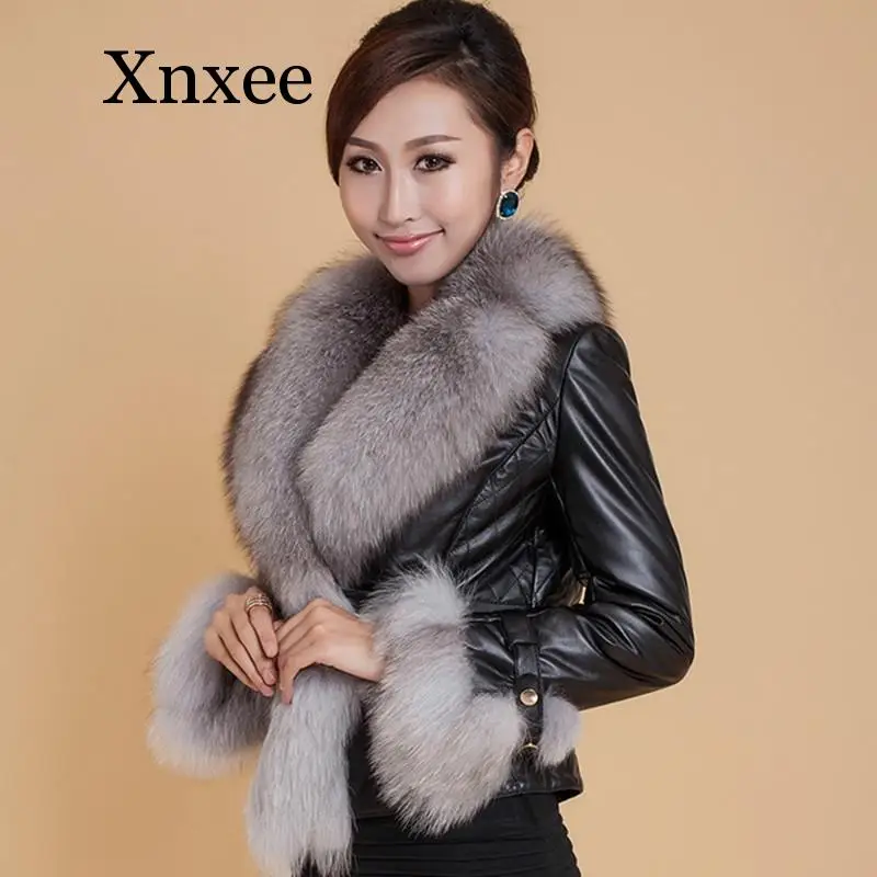 Women Clothes Leather Coat Female Short Slim Leather Fox Fur Coat Woman Fur Coat Thick Faux Fur Jacket Ladys Fashion Luxury
Women Clothes Leather Coat Female Short Slim Leather Fox Fur Coat Woman Fur Coat Thick Faux Fur Jacket Ladys Fashion Luxury