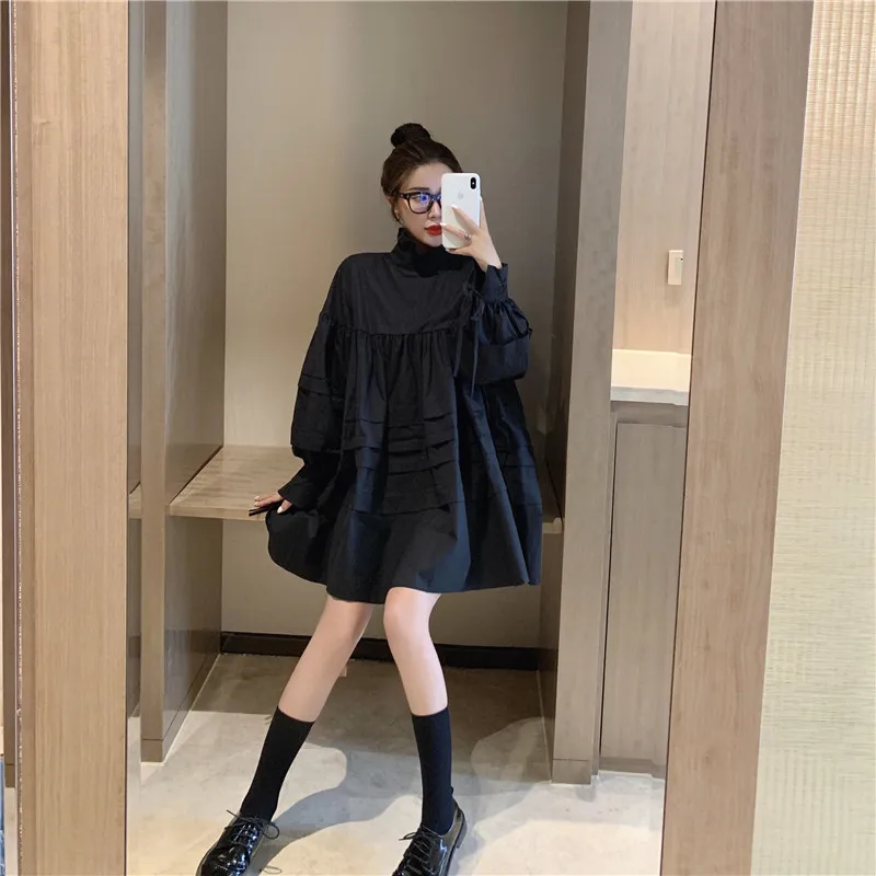 SuperAen Solid Puff Sleeve Lace Up Autumn Stand Loose Slim A Line Ruffles Above Knee, Mini Dresses Women
SuperAen Solid Puff Sleeve Lace Up Autumn Stand Loose Slim A Line Ruffles Above Knee, Mini Dresses Women
