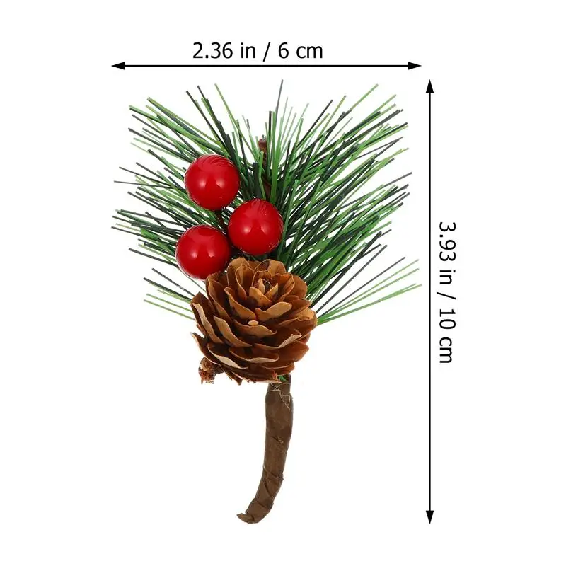 10 шт. рождественские сосновые конусные ветви имитация реалистичной сосны ветки
