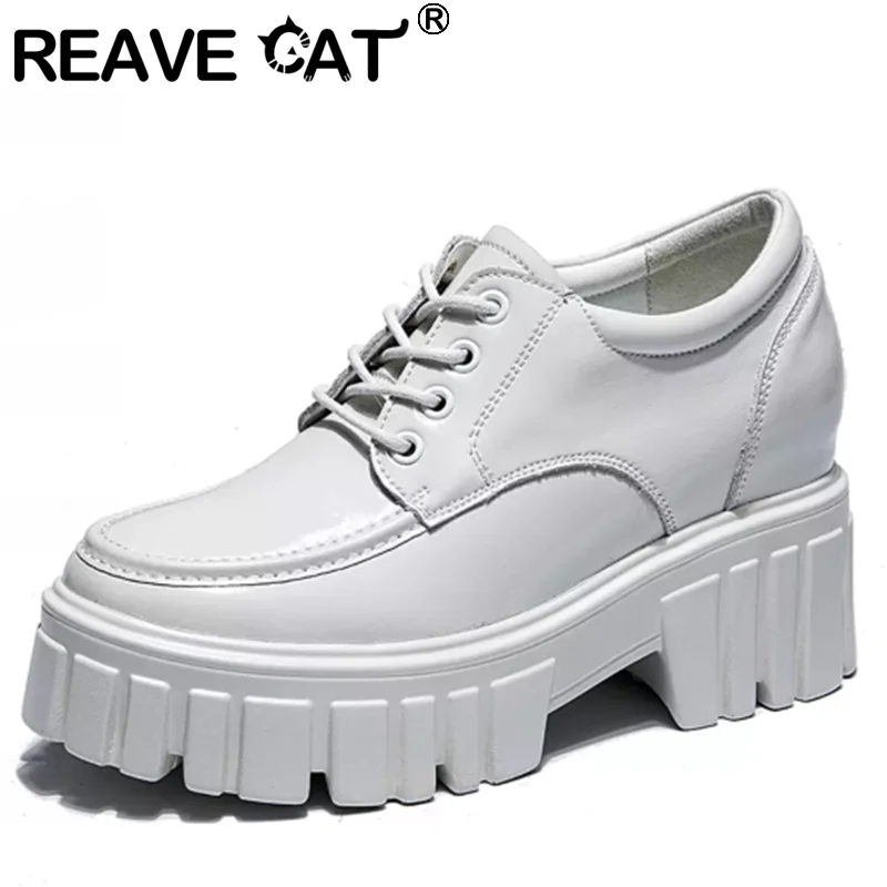 Женские лоферы на толстой подошве REAVE CAT, черные и белые лоферы на платформе, с круглым носком, на толстой подошве 6 см, размер 34-40, A4458, 2021
Женские лоферы на толстой подошве REAVE CAT, черные и белые лоферы на платформе, с круглым носком, на толстой подошве 6 см, размер 34-40, A4458, 2021
