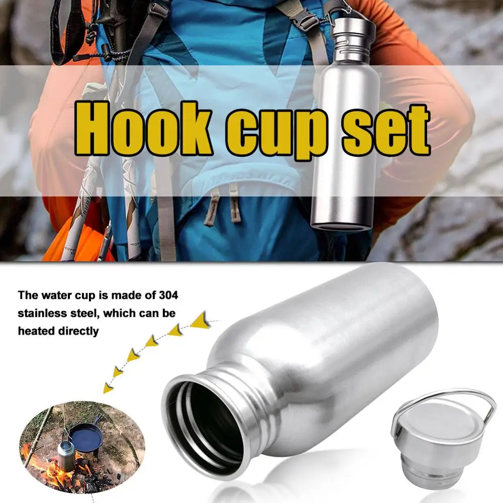Outdoor Camping Bottle 750ML Single Soldier Hook Water Cup with Stainless Steel Heater Water Bottle Camping Accessory
Outdoor Camping Bottle 750ML Single Soldier Hook Water Cup with Stainless Steel Heater Water Bottle Camping Accessory