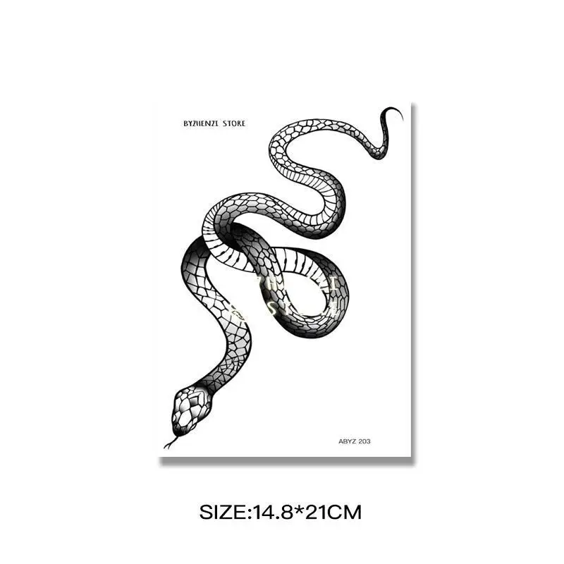 3pcs Black snake temporary tattoo stickers women men waist waterproof imitation TATO black wine snake lasting tattoo stickers
3pcs Black snake temporary tattoo stickers women men waist waterproof imitation TATO black wine snake lasting tattoo stickers