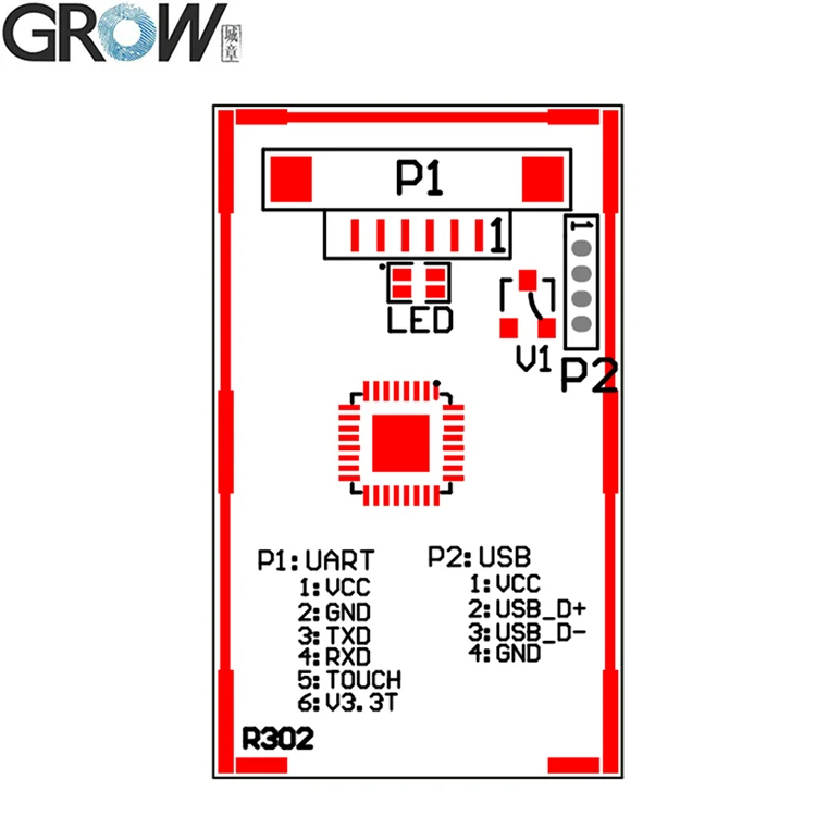 GROW K216+R302 Fingerprint Recognition Access Control System+R302 Capacitive fingerprint sensor
GROW K216+R302 Fingerprint Recognition Access Control System+R302 Capacitive fingerprint sensor