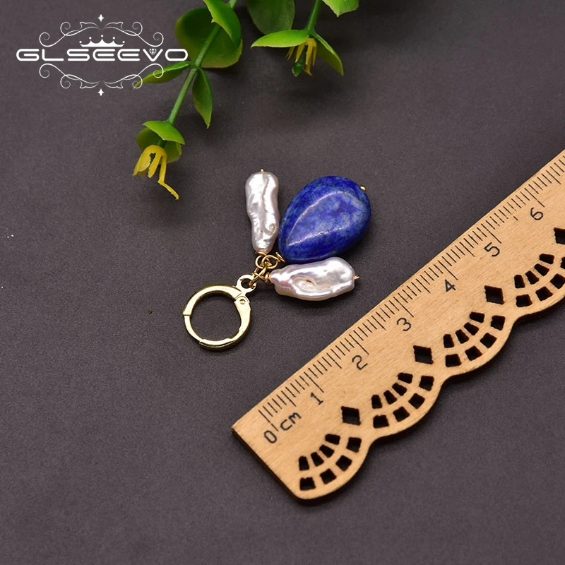GLSEEVO Fresh Water Baroque Pearl Earrings For Women Girl Natural lapis lazuli Dangle Earring For Wedding Vintage Jewelry GE0943
GLSEEVO Fresh Water Baroque Pearl Earrings For Women Girl Natural lapis lazuli Dangle Earring For Wedding Vintage Jewelry GE0943