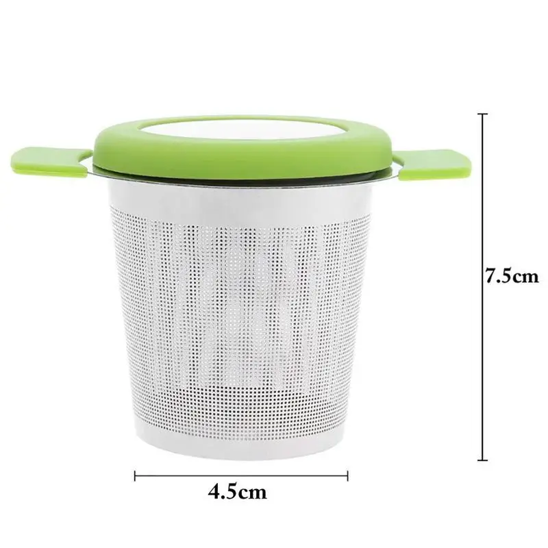 Practical Tea Strainer With Lid Stainless Steel With Cover Tea Leak Silicone Anti-Scalding Handle Tea Filter Kitchen Supplies 
Practical Tea Strainer With Lid Stainless Steel With Cover Tea Leak Silicone Anti-Scalding Handle Tea Filter Kitchen Supplies