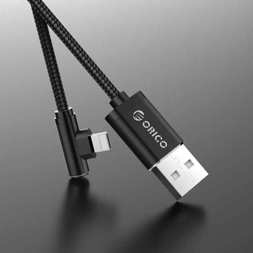 USB-кабель ORICO для iphone 11 Pro Max Угловой кабель SE 6 7 8 Plus кабели зарядки мобильных игр |