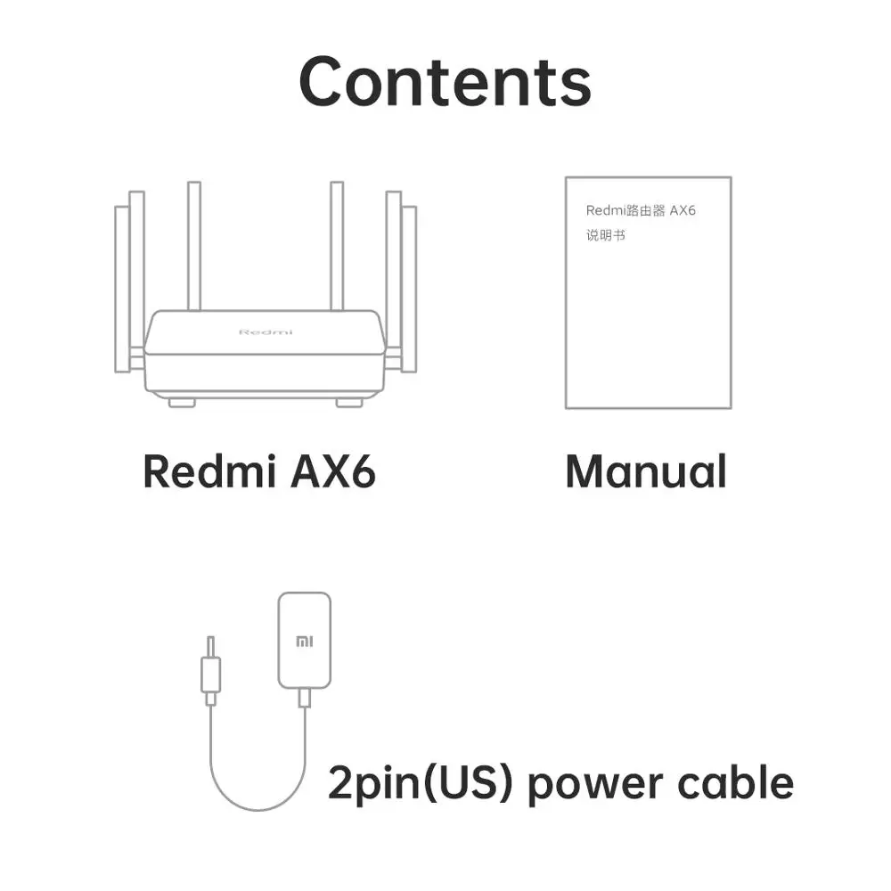 NEW Xiaomi Redmi Router AX6 WiFi 6 6-Core 512M Memory Mesh Home IoT 6 Signal Amplifier 2.4G 5GHz Both 2 Dual-Band OFDMA
NEW Xiaomi Redmi Router AX6 WiFi 6 6-Core 512M Memory Mesh Home IoT 6 Signal Amplifier 2.4G 5GHz Both 2 Dual-Band OFDMA