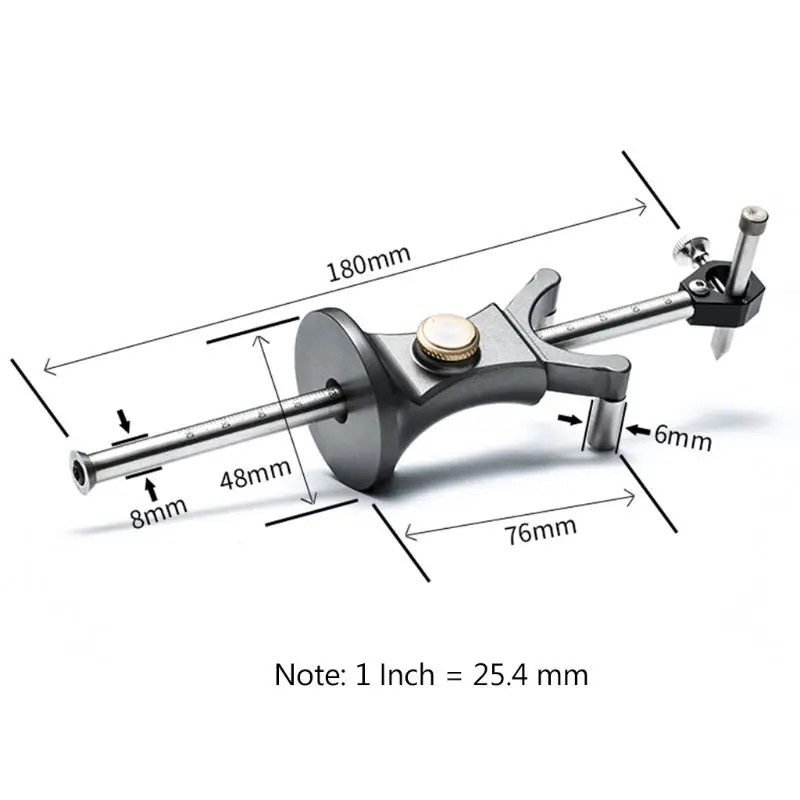 Woodworking Scriber Straight Line Arc Curve Parallel Wheel Marking Cutting Gauge
Woodworking Scriber Straight Line Arc Curve Parallel Wheel Marking Cutting Gauge